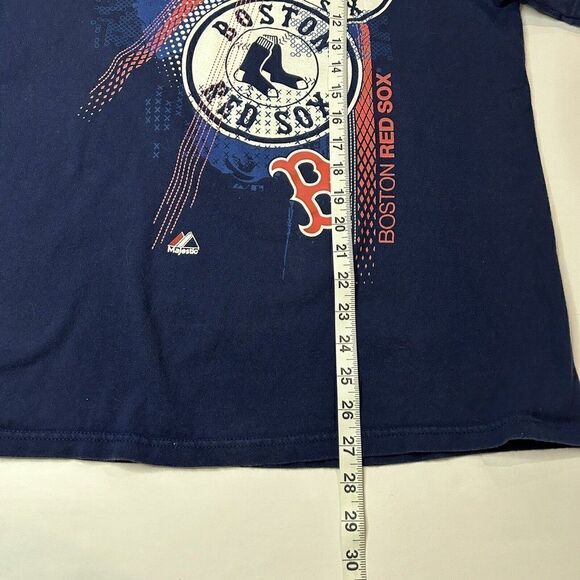 Majestic Man Boston Red Sox Graphic T-Shirt Short Sleeve Blue Large - Picture 5 of 6
